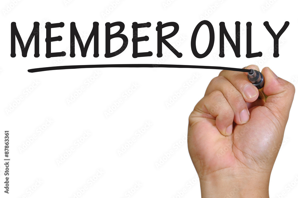 hand writing member only hand writing member only
