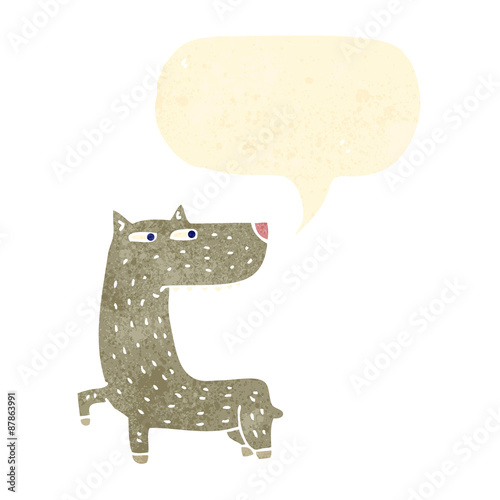 retro cartoon big bad wolf