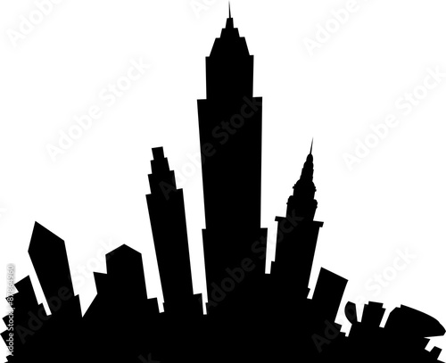 Cartoon skyline silhouette of the city of Cleveland, Ohio, USA.