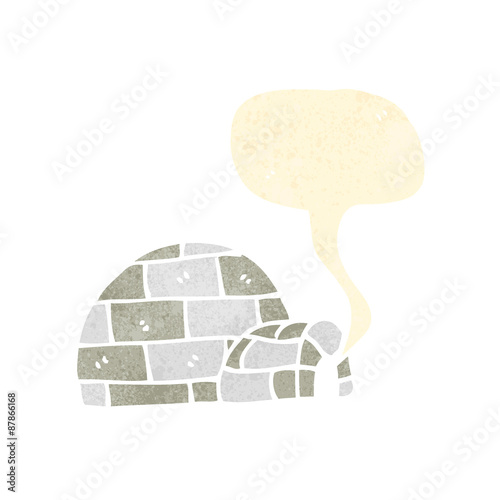 retro cartoon igloo
