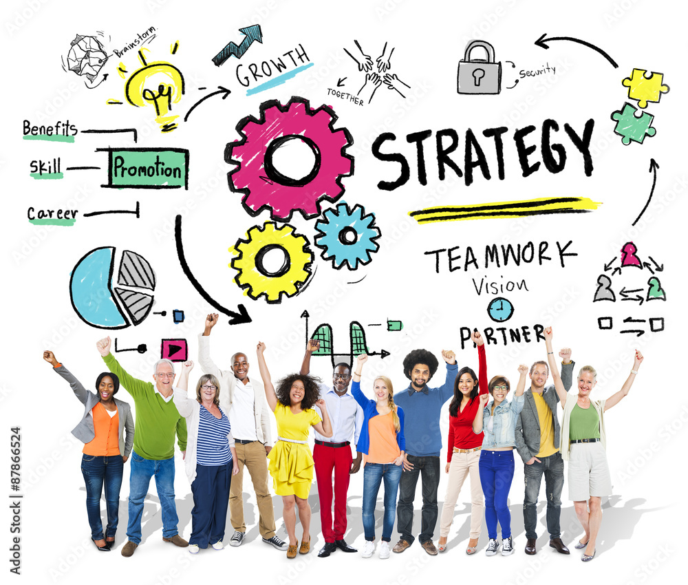Strategy Solution Tactics Teamwork Growth Vision Concept Strategy Solution Tactics Teamwork Growth Vision Concept