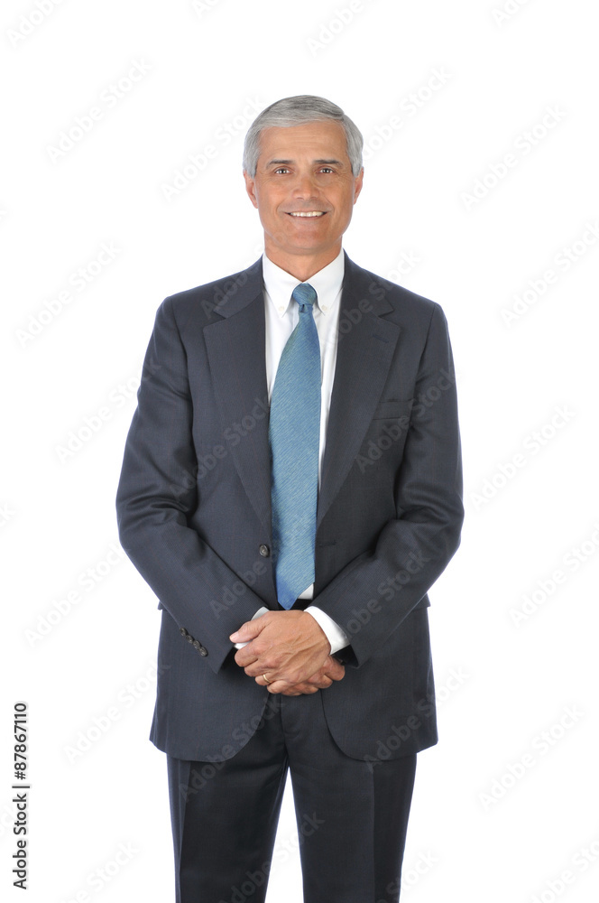 Standing Businessman with hands in front Standing Businessman with hands in front