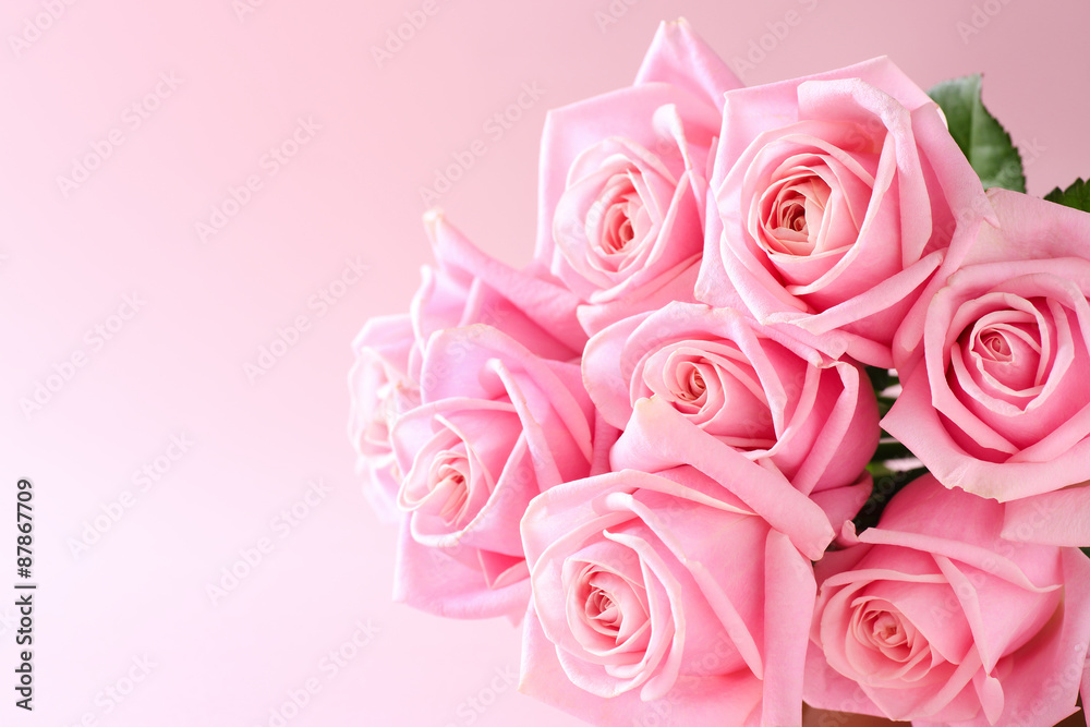 ピンクのバラの花束 ピンクのバラの花束
