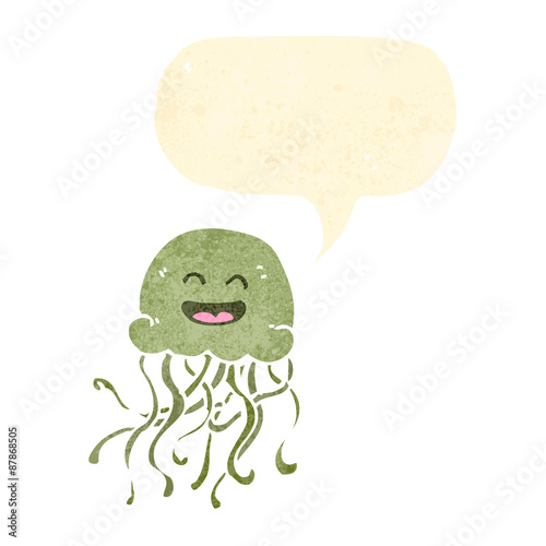 cartoon jellyfish with speech bubble