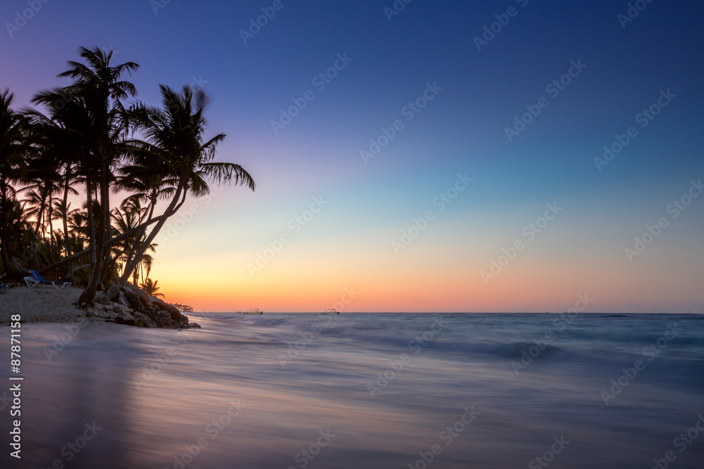 Sunrise on a tropical island