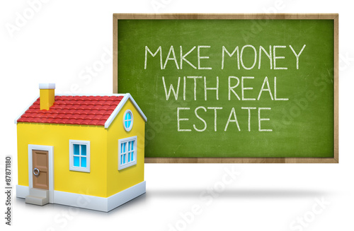 Make money with real estate on blackboard