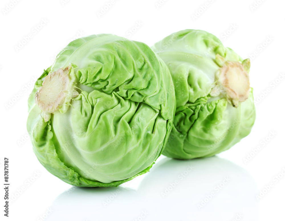 Obraz premium Fresh cabbage isolated on white