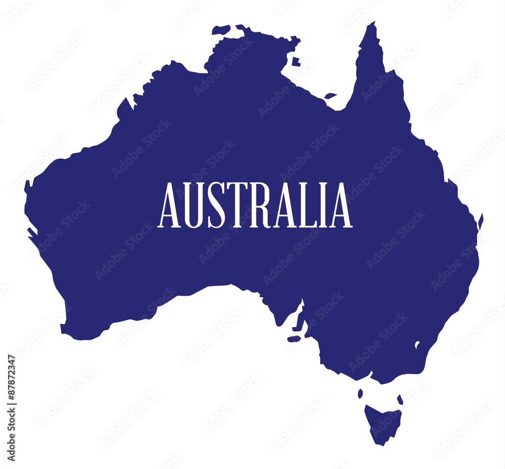 Australia Map Silhouette