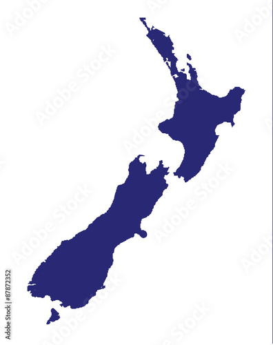 Obraz na płótnie Nowa Zelandia Silhouette