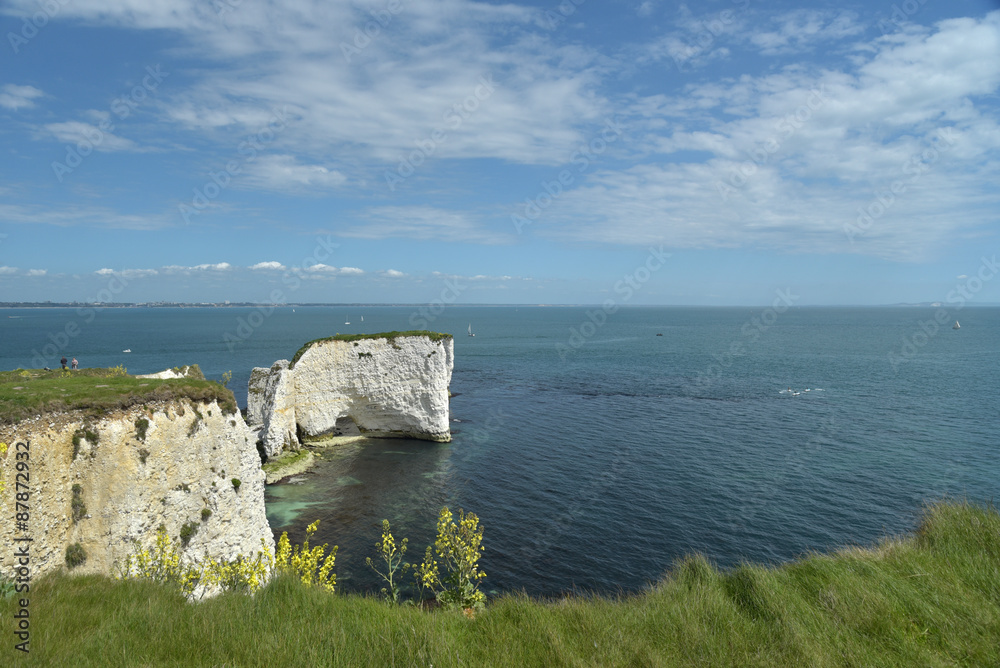 View over Old Harry Rocks, Swanage, Dorset