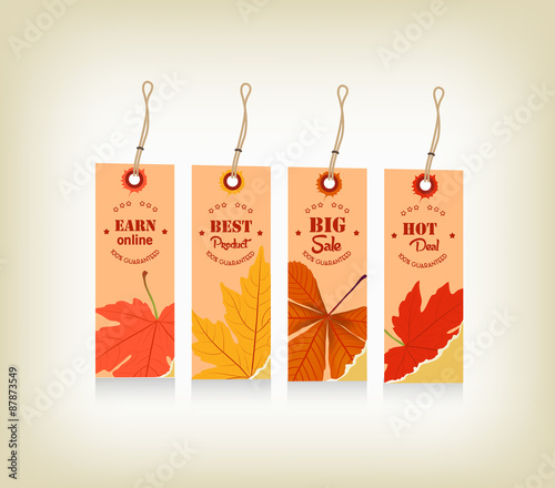 autumn with tags for seller