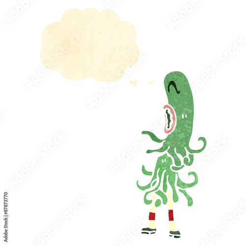 retro cartoon funny alien