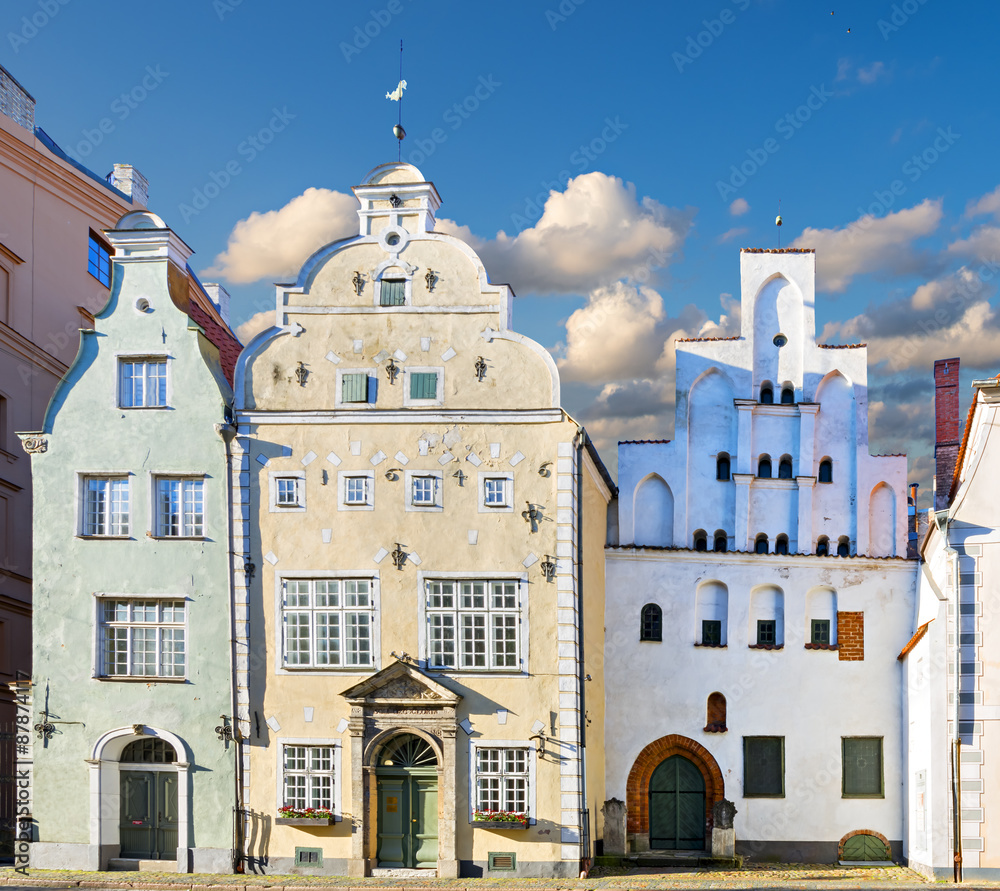 Medieval building in center of old Riga, Latvia