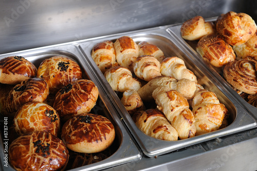 Turkish Pastry Pogaca and croissant