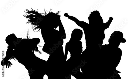 Dancing Crowd Silhouette - ...