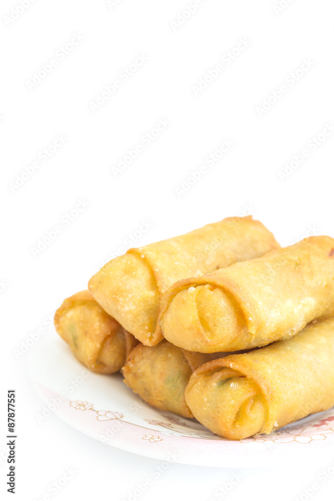Fried Chinese Traditional Spring rolls food Fried Chinese Traditional Spring rolls food