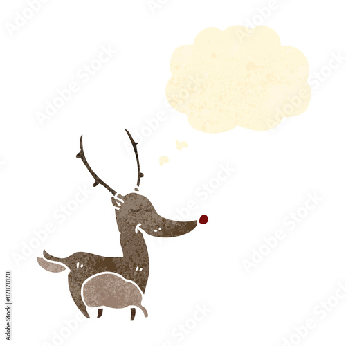 retro cartoon reindeer