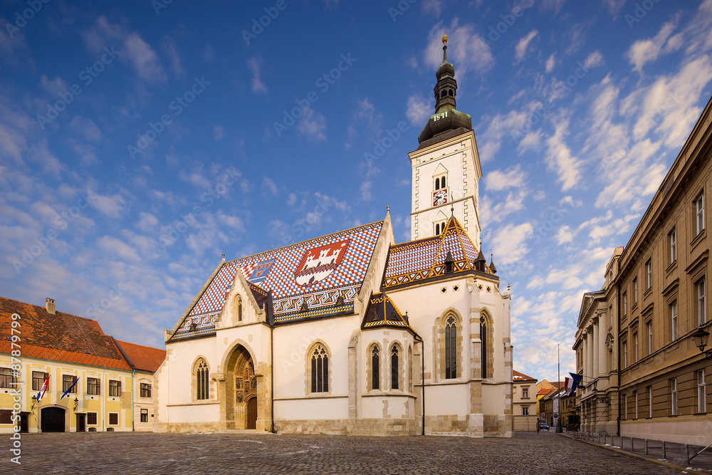 St. Mark's Church in Zagreb, Croatia. 