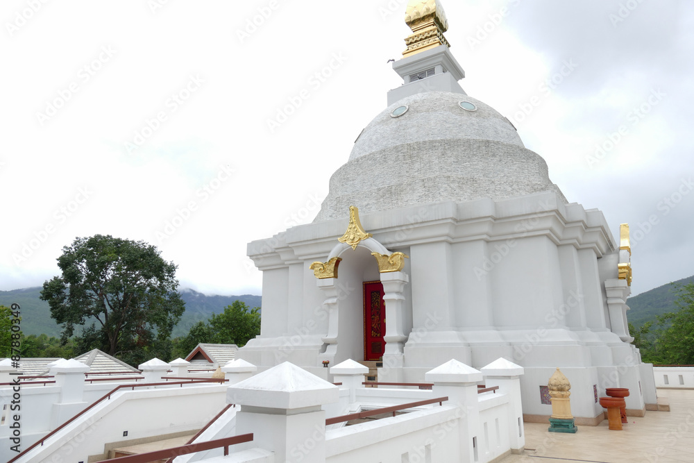the architecture of white buddhism pagoda