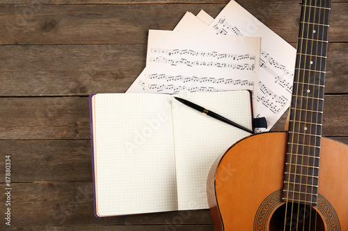 Music recording scene with ...