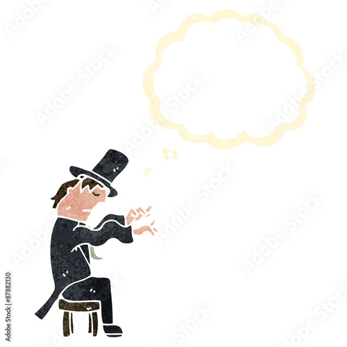 retro cartoon pianist