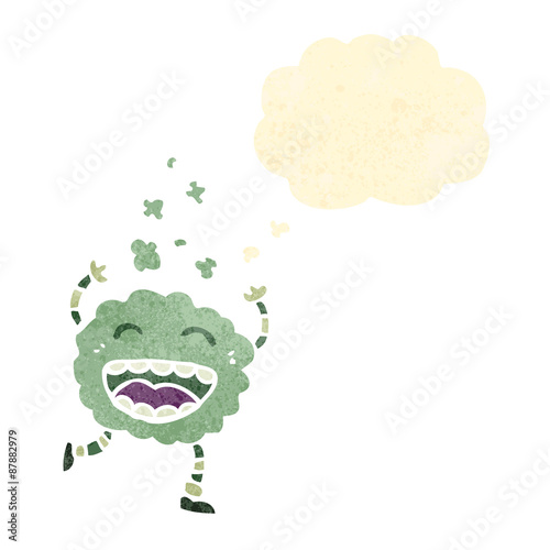 retro cartoon smell monster