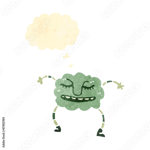 retro cartoon smell monster