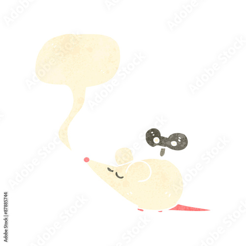 retro cartoon clockwork mouse