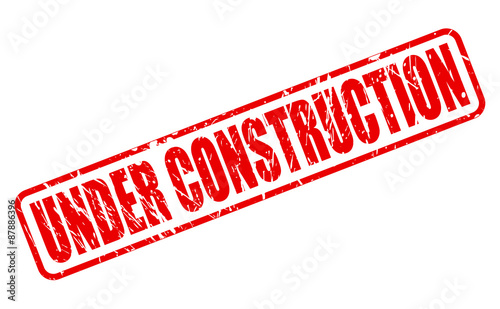 Under construction red stamp text