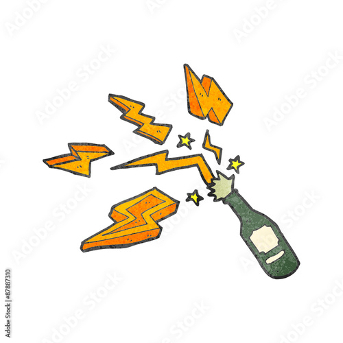 cartoon champagne bottle