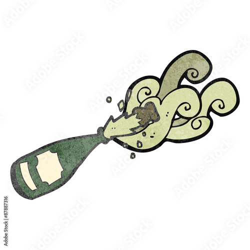cartoon champagne bottle