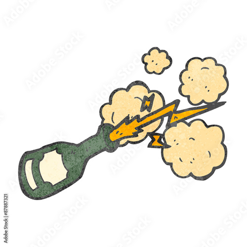 cartoon champagne bottle