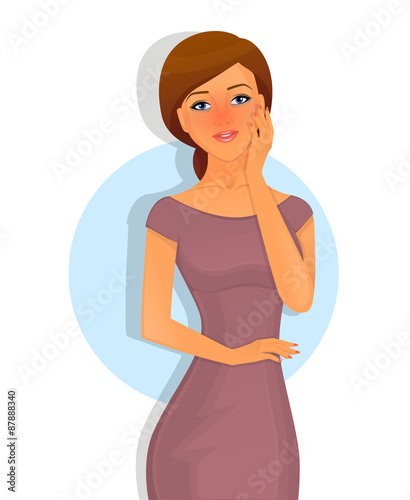 Sick woman character image