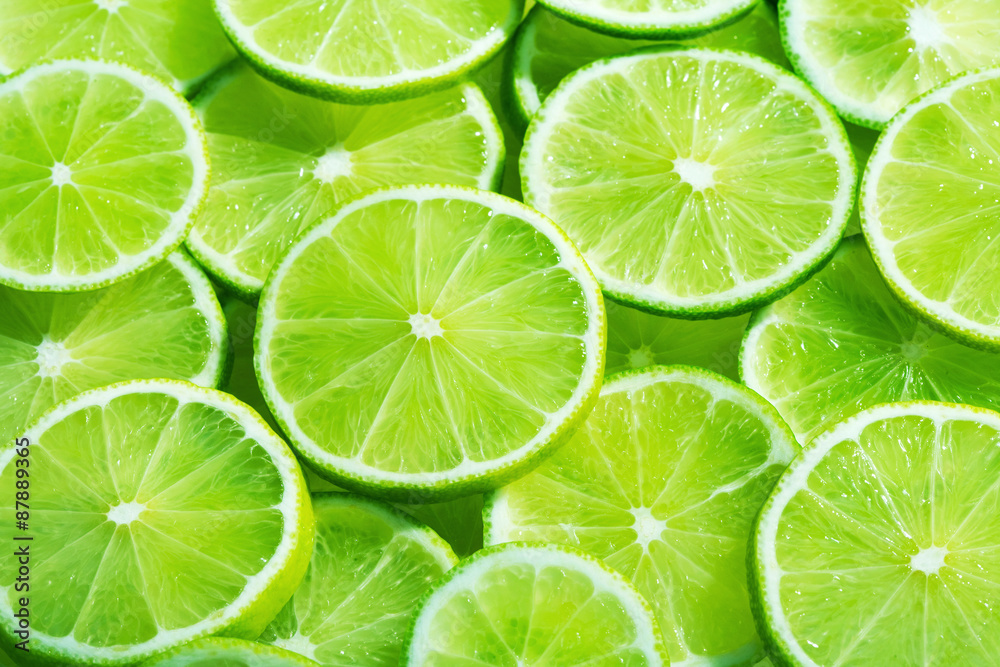 Lime slices background