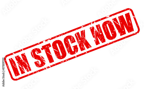 In stock now red stamp text