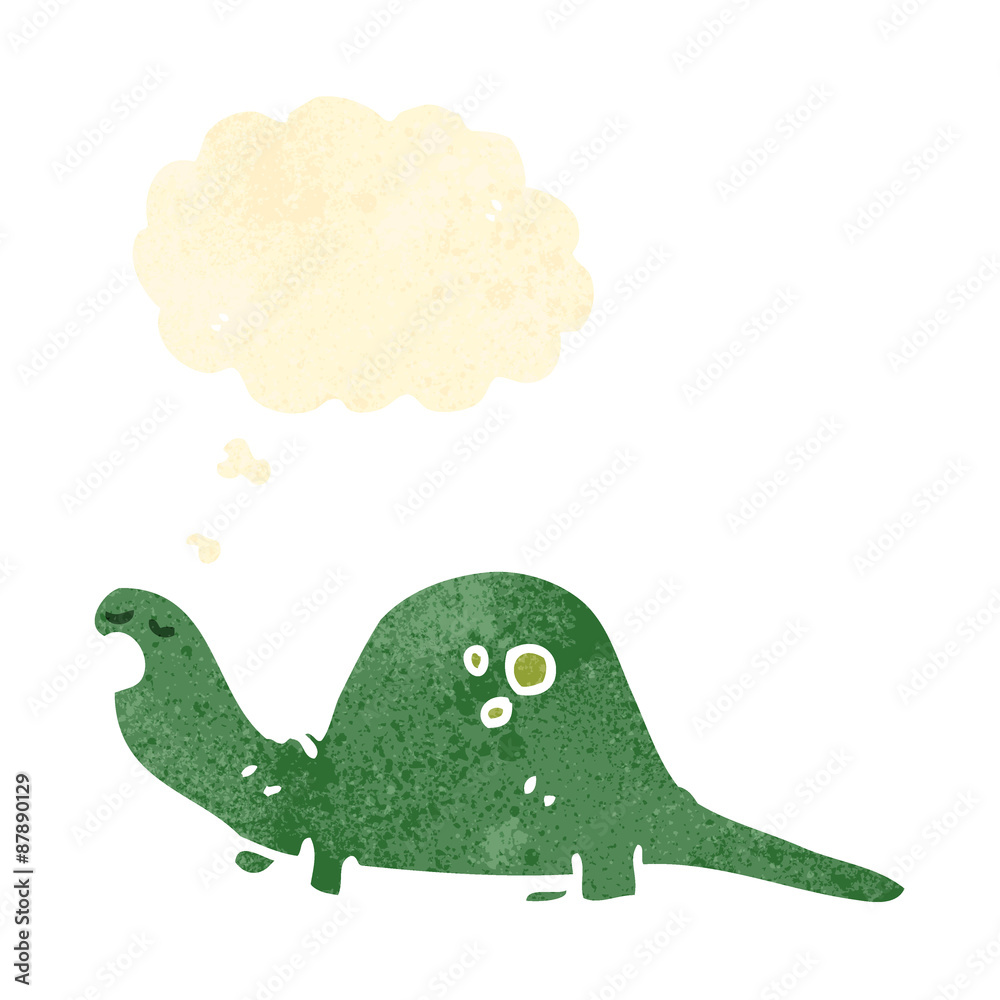 retro cartoon dinosaur