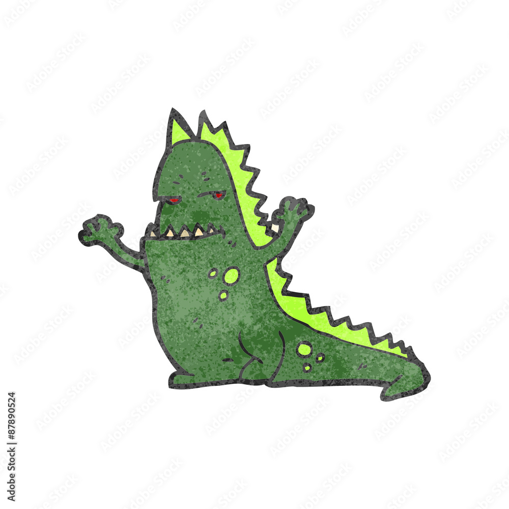 Obraz premium retro cartoon dinosaur