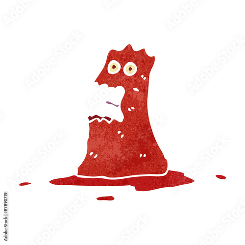 retro cartoon lava monster
