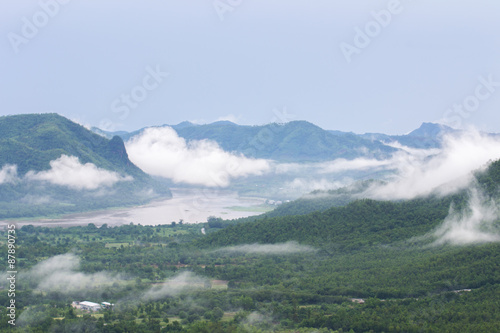 Fog and mountains at Phu Thok, Loei