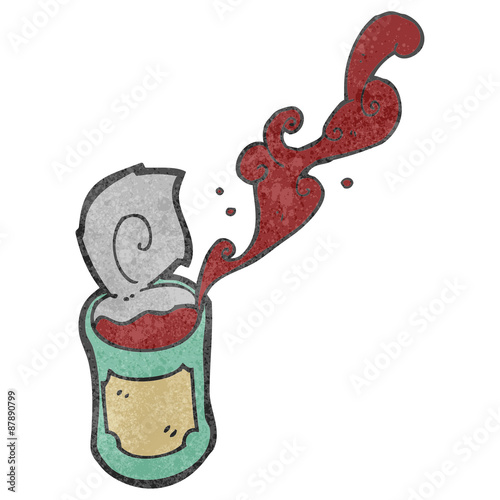 retro cartoon soup can