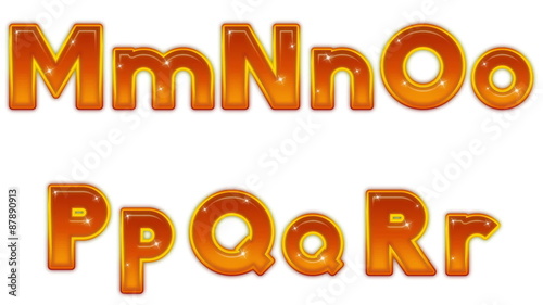 Set of Buttons, Letters, Seamless Loop