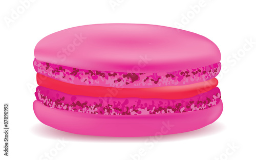 Macaroon on a white background. Vector object.