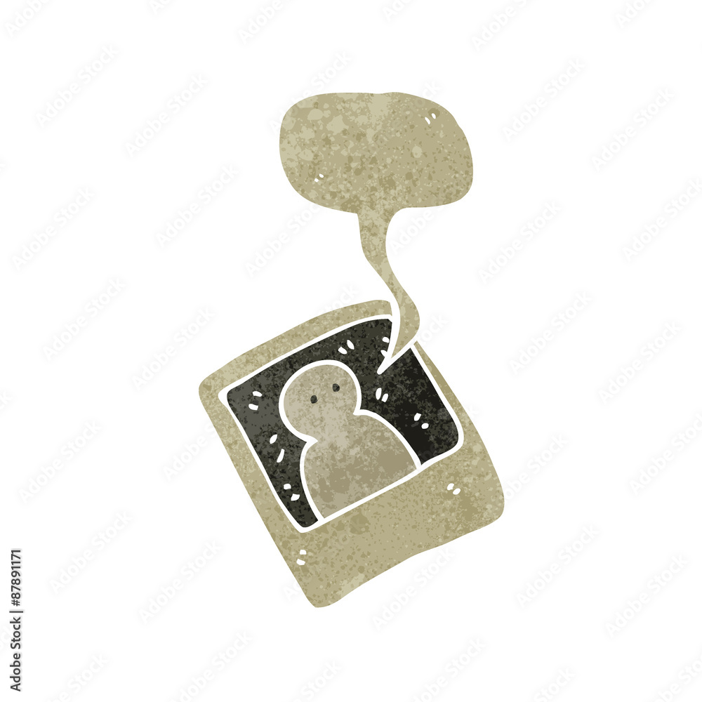 retro cartoon instant photograph with speech bubble retro cartoon instant photograph with speech bubble