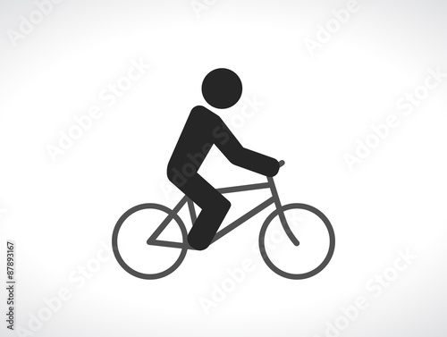 bicycle icon with person