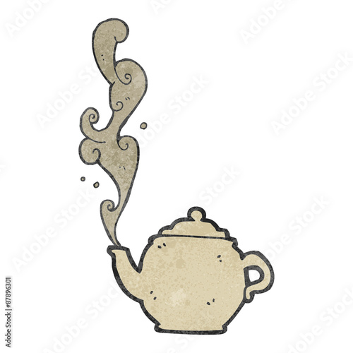 retro cartoon teapot