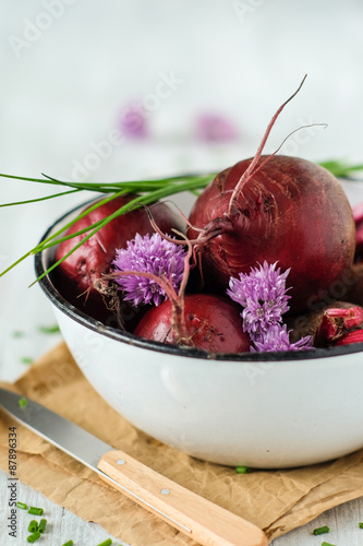 Rote Bete in Schüssel