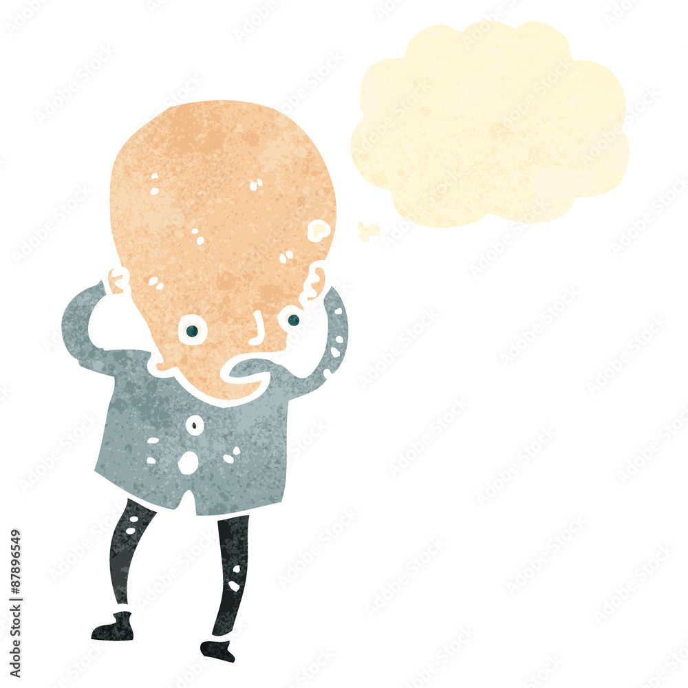 retro cartoon big brain scientist retro cartoon big brain scientist