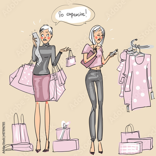 Women at shopping mall