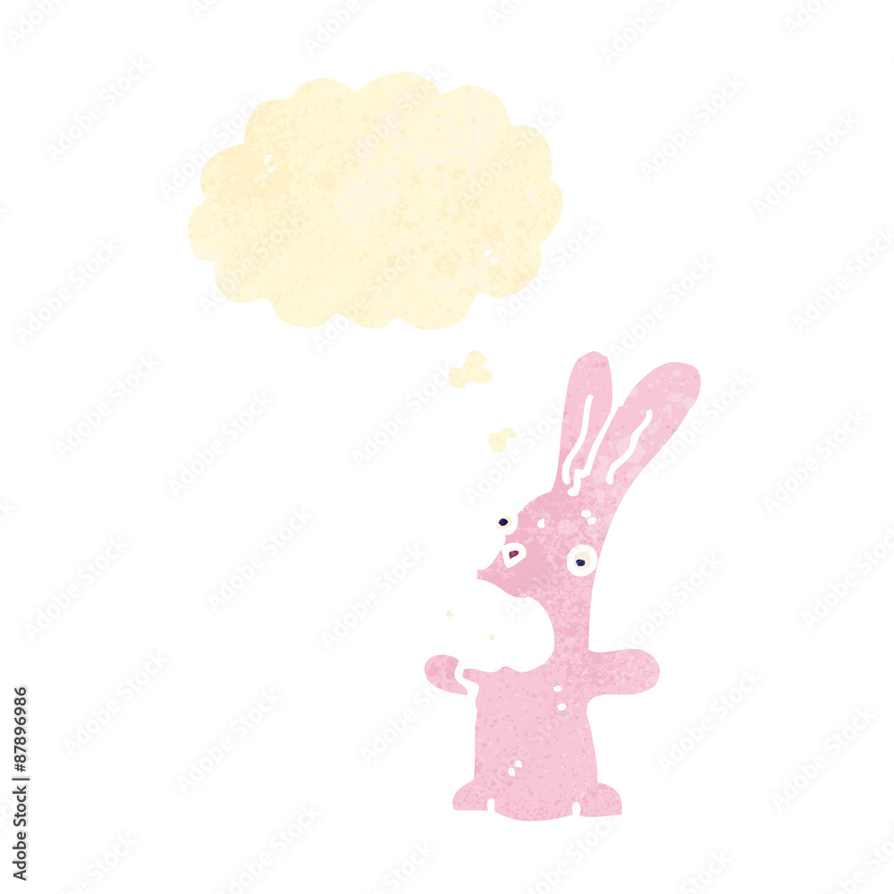 retro cartoon crazy pink rabbit retro cartoon crazy pink rabbit