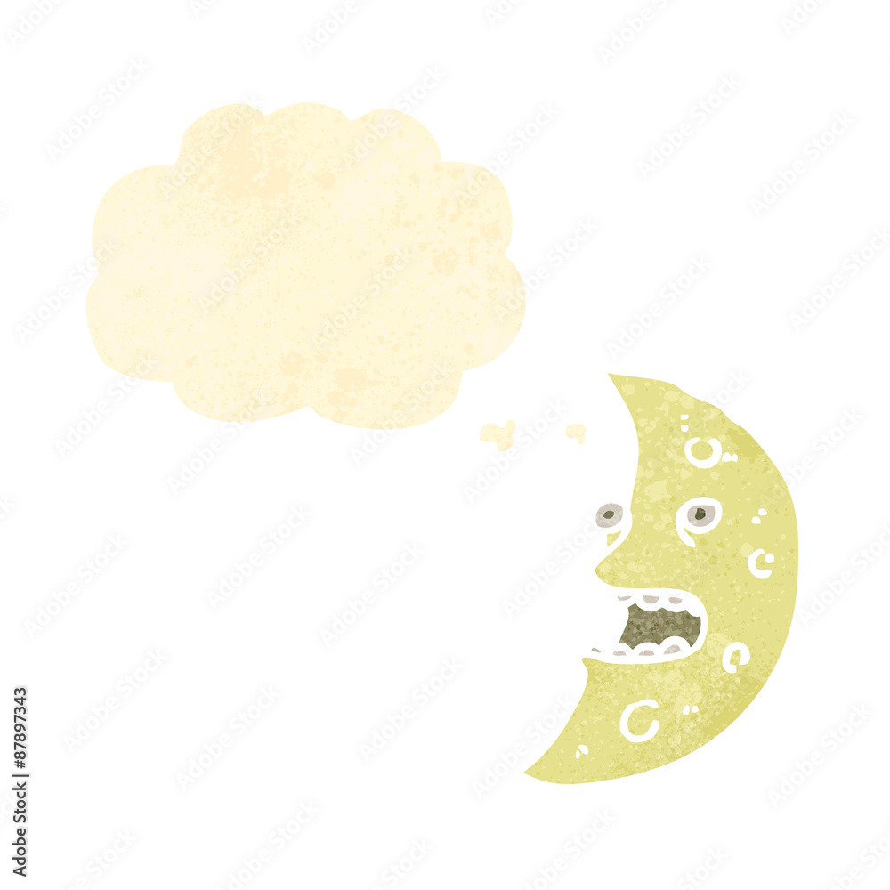 retro cartoon crescent moon retro cartoon crescent moon